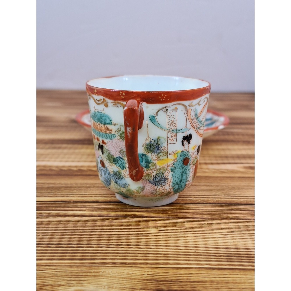 Porcelain Hand Painted Japan Demitasse Cup Saucer Lithophane‎ - Picture 6 of 10